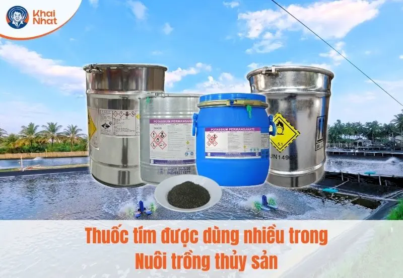 thuốc tím được sử dụng khá phổ biến trong ngành thủy sản