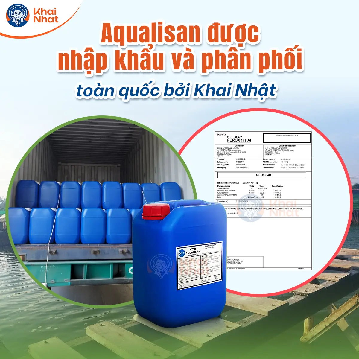Aqualisan được nhập khẩu và phân phối chính hãng bởi Khai Nhật