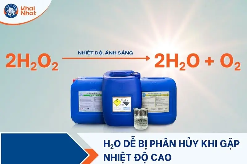 oxy già là dung dịch dễ bị phân hủy
