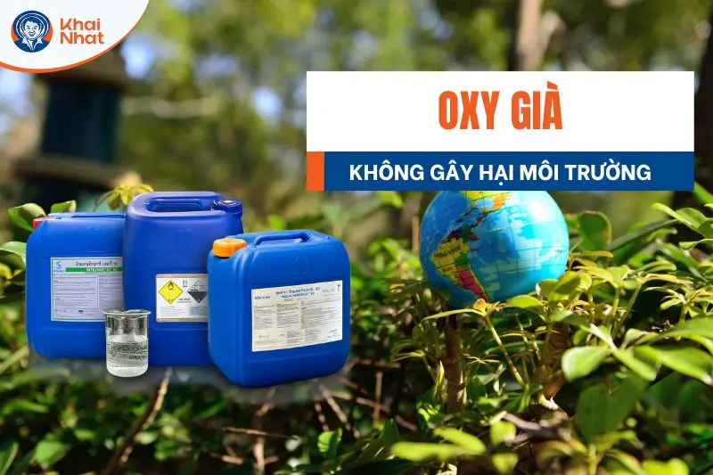 Khác với javen, oxy già thường không gây tác hại nhiều đến môi trường