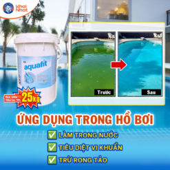 Aquafit mini được ứng dụng trong khử trùng, diệt tảo nước hồ bơi