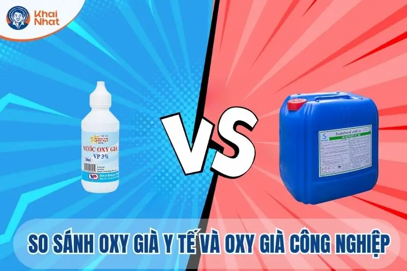 So sánh oxy già công nghiệp và oxy già y tế