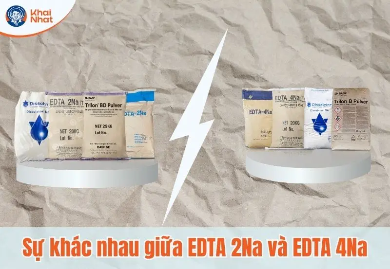 Điểm khác nhau giữa EDTA 2Na và EDTA 4Na là gì