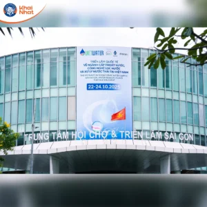 Khung cảnh bên ngoài triển lãm vietwater 2025