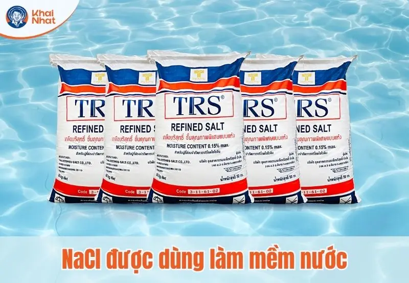 NaCl có khả năng làm mềm nước bằng cách tái sinh các hạt nhựa ion