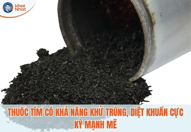 thuốc tím có khả năng khử trùng, diệt khuẩn hiệu quả 