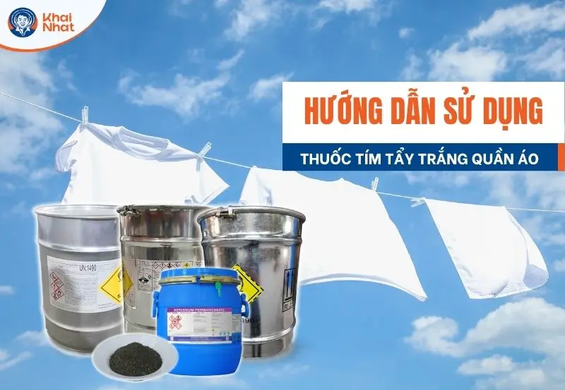 Banner dùng thuốc tím tẩy quần áo
