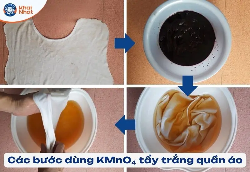 Thuốc tím sau khi ngâm trong chanh sẽ trắng hơn