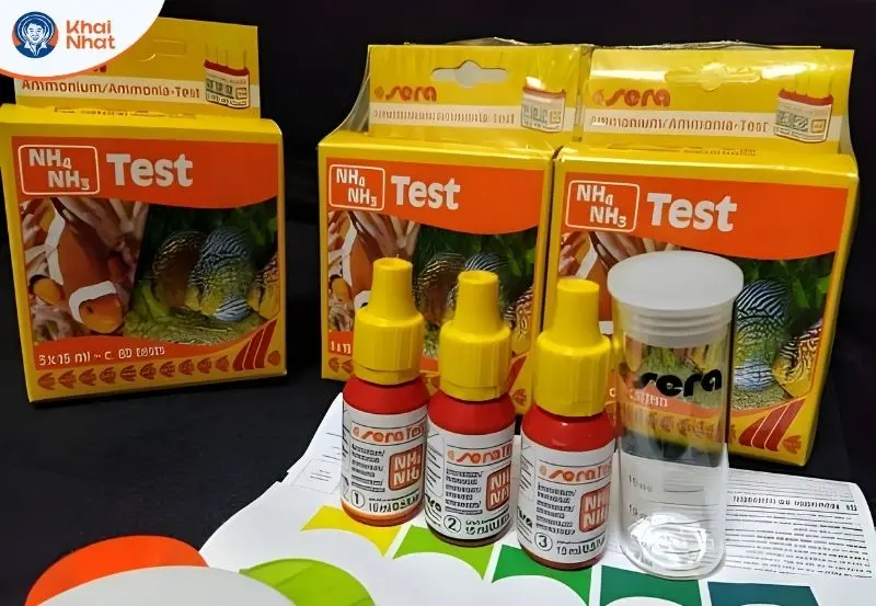 sử dụng bộ test NH# biết chính xác lượng amoni trong ao