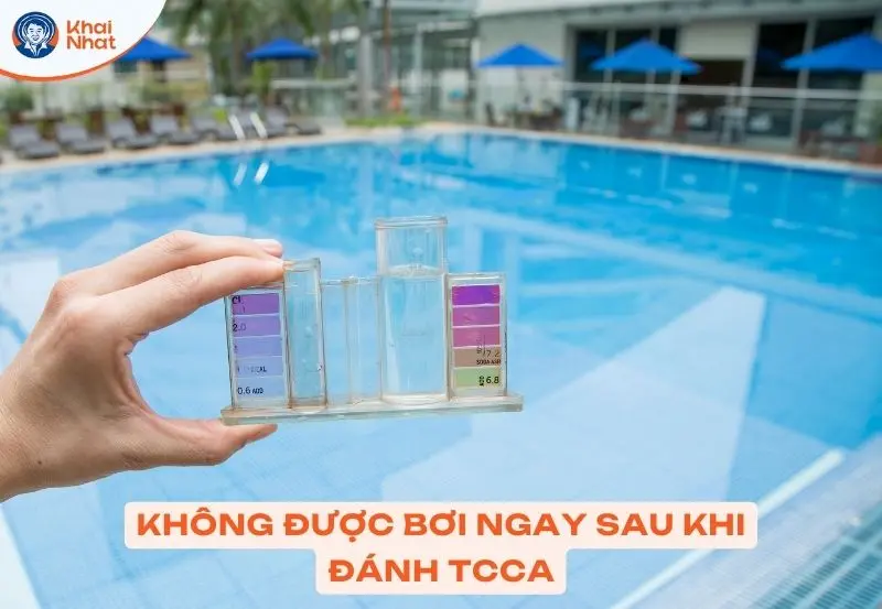 Không được bơi ngay sau khi sốc clo