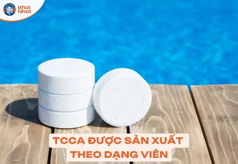 TCCA được sản xuất dưới dạng viên