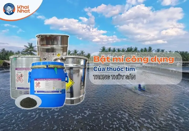 Banner công dụng thuốc tím trong thủy sản